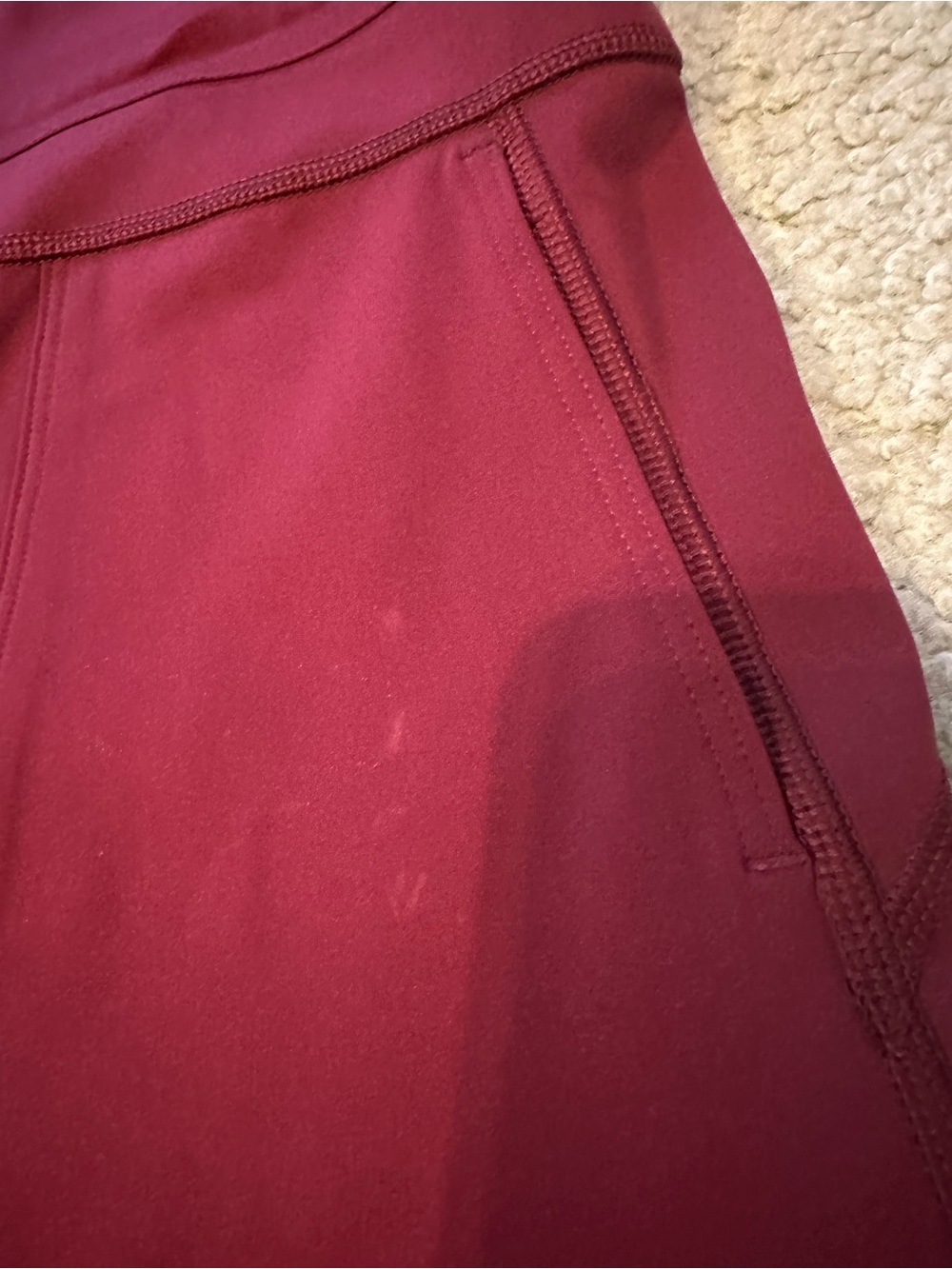 FIGS BURGUNDY High-waisted Seville Scrub Pants- SIZE XL - Picture 5 of 5